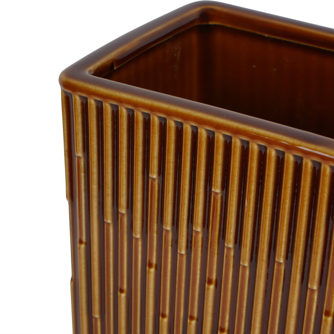 Elk Glazed Terracotta Square Vase